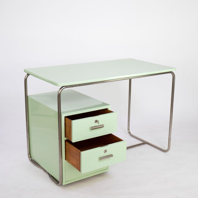 Bauhaus Bauhaus Desk Steel Pipe Chrome Plated Desk, 1930s For Sale - Image 3 of 11