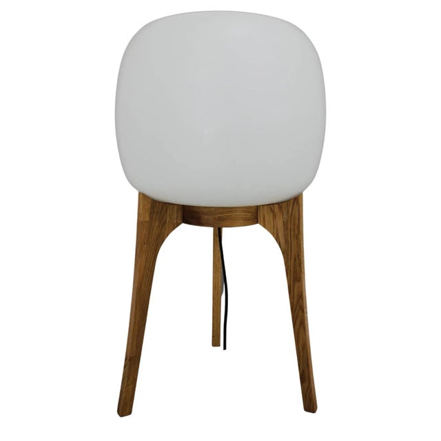 Upcycled Glass and Oak Lamp, 1970s For Sale - Image 12 of 12