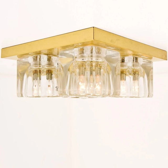 Metal Wall Light in Brass and Glass from Peill & Putzler, Germany, 1970s For Sale - Image 7 of 17