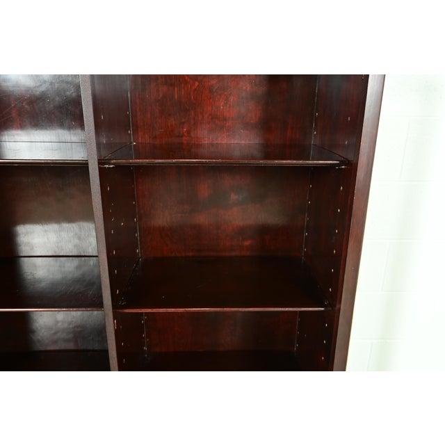 Stickley Brothers Style Antique Arts & Crafts Mahogany Double Bookcase Cabinet, Circa 1900 For Sale In South Bend - Image 6 of 12