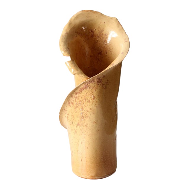 Free Form Studio Pottery Vase Circa 1999 For Sale