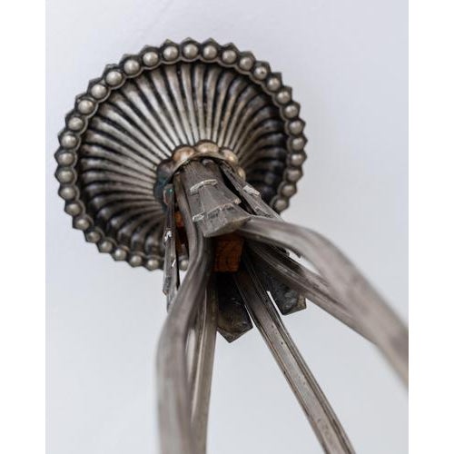 Art Deco Bronze and Glass Chandelier by Georges Leleu, France, 1930s For Sale - Image 17 of 18