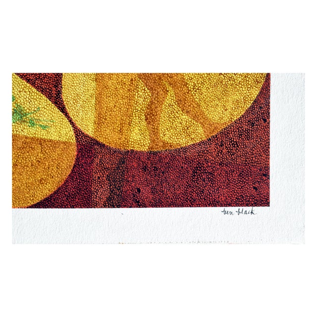 Figures in Motion With Roses - Pointillist Figurative Abstract by Ben Black For Sale - Image 4 of 4