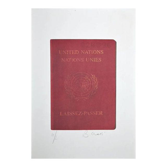Bettino Craxi, Laissez-Passer, Screenprint, 1994 For Sale