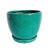 Transitional Vintage Turquoise Crackle Ceramic Pot For Sale - Image 3 of 3