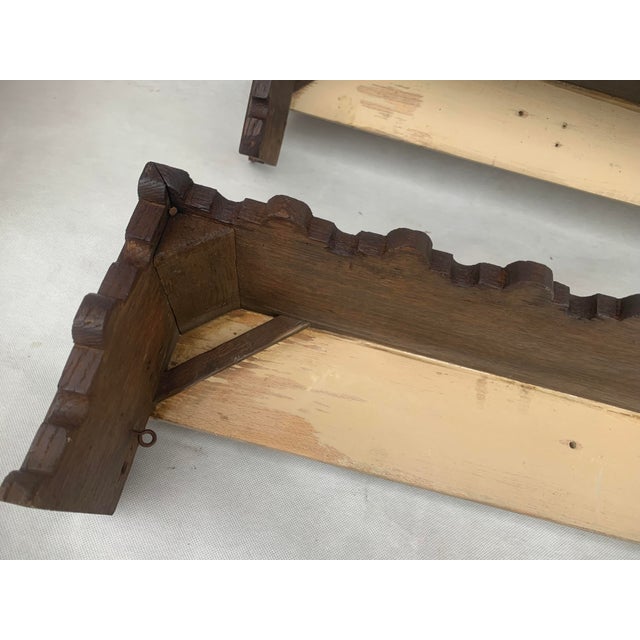Antique Neo-Renaissance Wooden Curtain Rod Covers, 1890s, Set of 2 For Sale - Image 14 of 18