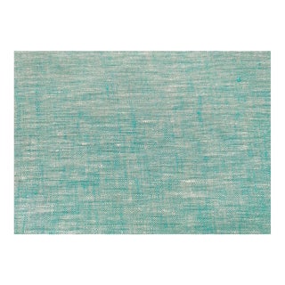 Plum Textiles Sequoia Aqua Linen For Sale