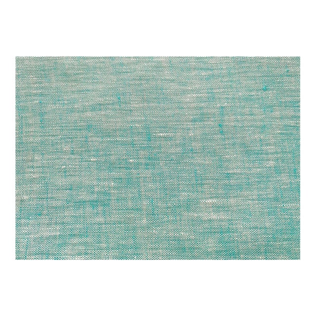 Plum Textiles Sequoia Aqua Linen For Sale