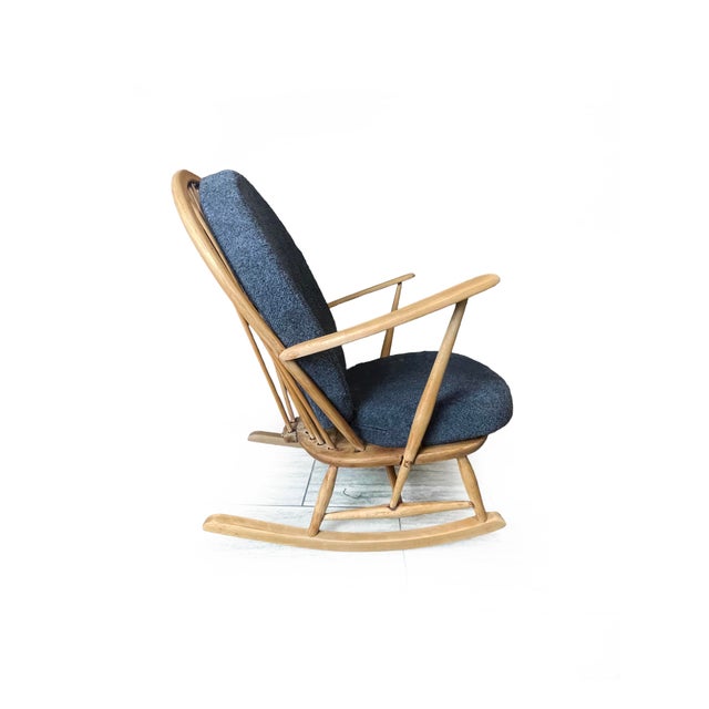 Mid-Century Modern Elm Wood Rocking Chair from Ercol, 1970s For Sale - Image 3 of 15