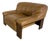 Vintage Brutalist Leather Armchair, 1960s For Sale