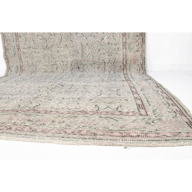 Textile Mid 20th Century Grey Anatolian Wool Tribal Carpet For Sale - Image 7 of 7
