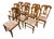 Fiddleback Splat Floral Dining Chairs, Set of Eight For Sale