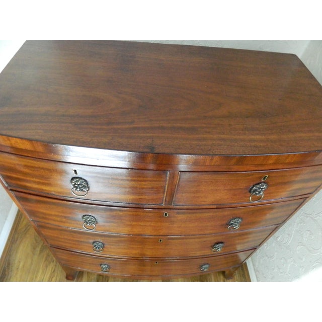 Victorian Bow Front Chest of Drawers in Mahogany, 1890s For Sale - Image 18 of 18