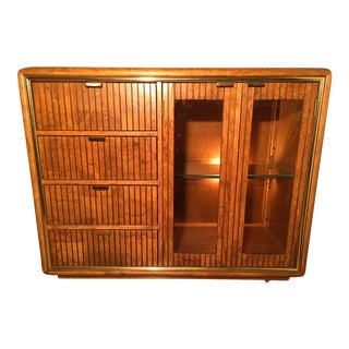 American of Martinsville Lighted Bar Cabinet For Sale