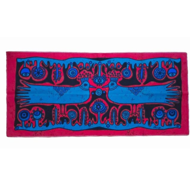 Mid-Century German Pop Art Screen Printed Wall Hanging by Traute Sänger, 1970s For Sale - Image 4 of 4