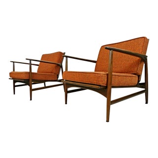 Ib Kofod Larsen for Selig Lounge Chairs - A Pair For Sale