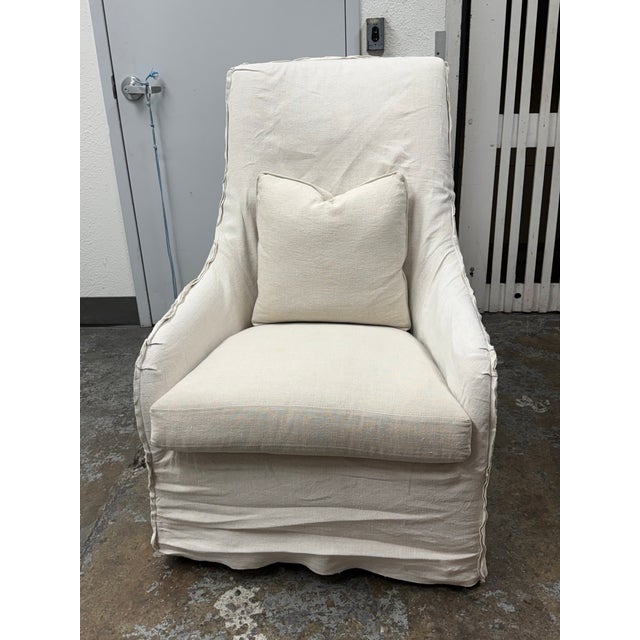 Design Plus Gallery presents the Norah Slipcovered Swivel Glider from Verellen. Upgrade your home decor with the stylish...