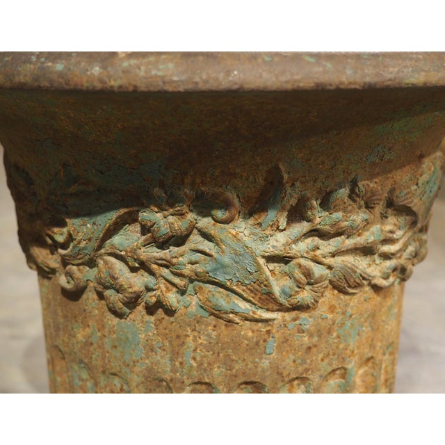Pair of Charles X French Cast Iron Jardiniere Pots From the Early 1800s For Sale In Dallas - Image 6 of 18