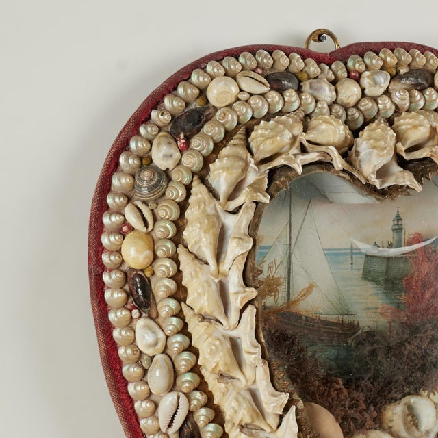 Victorian Antique British Colonial Heart Form Sailor Valentine For Sale - Image 3 of 10