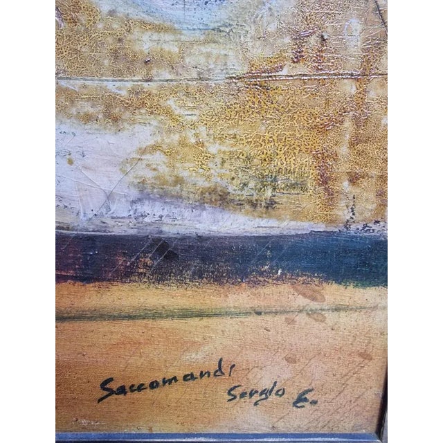 Sergio Saccomandi, Composition, Tempera on Canvas, 1966 For Sale - Image 4 of 6