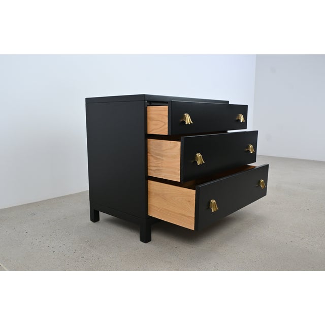 Black Robsjohn Gibbings for Widdicomb Black Lacquered Mid Century Modern Chest of Drawers For Sale - Image 8 of 14