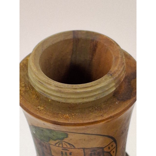 Antique Bezalel Jerusalem Olive Wood Spice Box Besamim Holder 1920s Palestine Era For Sale - Image 12 of 18