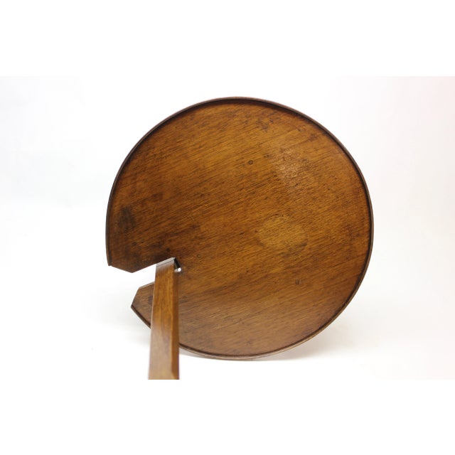 Brown Oak Side Table by Franco Albini For Sale - Image 8 of 10