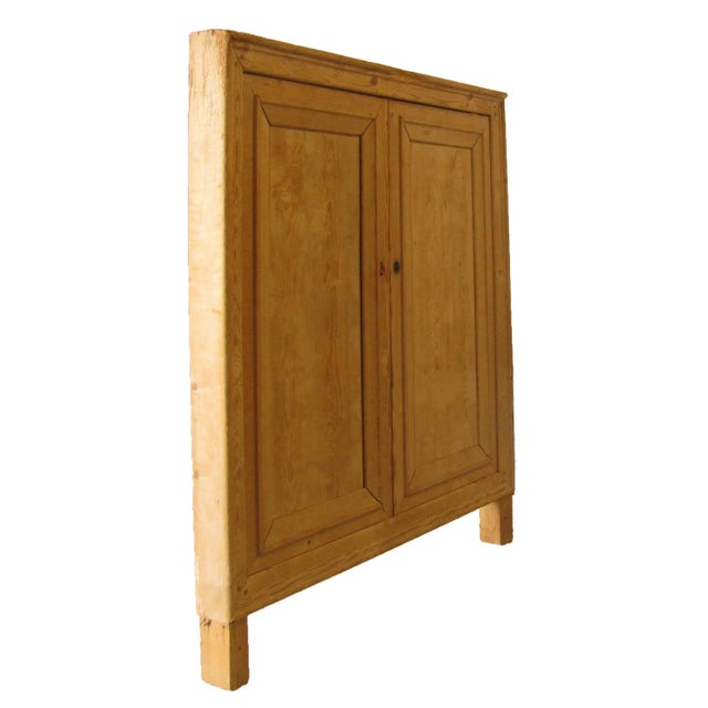 Antique French natural pine doors in matching frame sourced through a to-the-trade importer of European antiques. Believed...