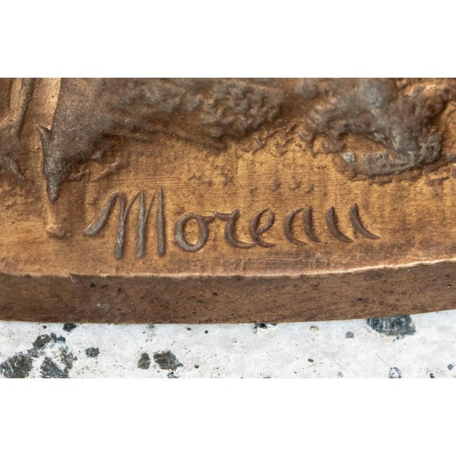 Auguste Moreau "The Egg Thief" Gilt Bronze For Sale In New York - Image 6 of 6