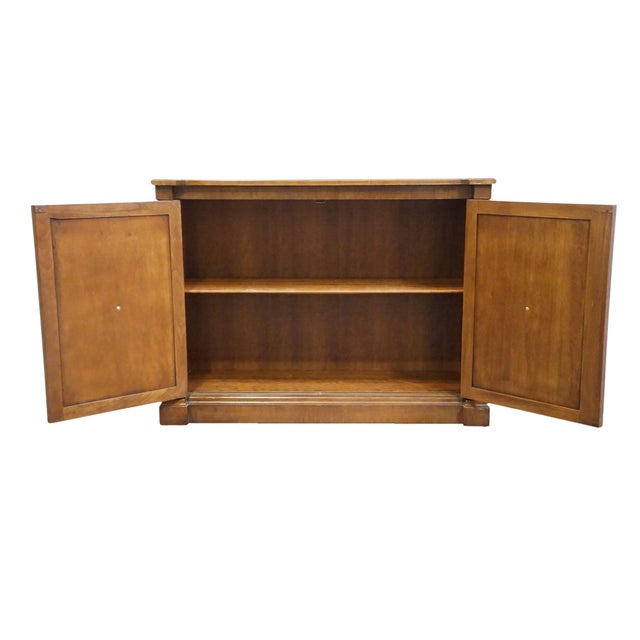 Late 20th Century High End Vintage Solid Cherry Italian Neoclassical 40" Accent Console Cabinet For Sale - Image 5 of 9