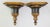 Mid-Century Neoclassical Italian Black & Gold Gilt Brackets Shelves - A Pair For Sale - Image 9 of 9