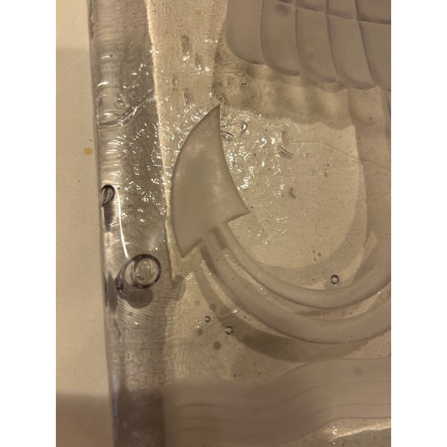 Vintage Large Art Glass Chi-Ro Paperweight For Sale - Image 9 of 9