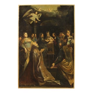 Italian Artist, Marriage of the Virgin, 1770, Oil on Canvas For Sale