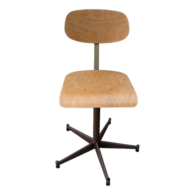 Vintage Industrial Architect Swivel Chair, 1950 For Sale