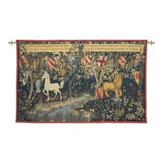 The Knights of the Round Table Loom Woven Tapestry - 128 X 200 Cm (4'3" X 6'7") - Requires Rod Size 5 For Sale