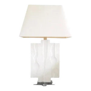 Plaster Carved Lamp by Casual Lamps of California