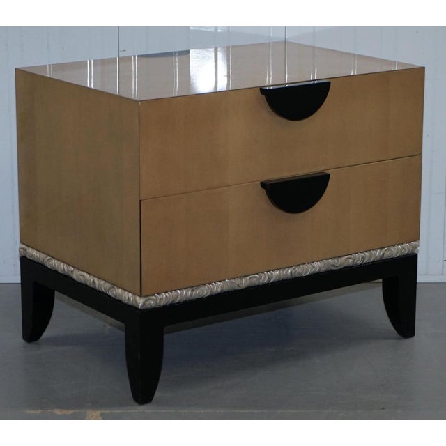 Cloud Chests of Drawers with 14-Carat Gold Leaf Glaze by J. Robert Scott, Set of 2 For Sale - Image 15 of 18