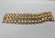 Vintage Signed Napier Goldtone Wide Chevron Bracelet For Sale - Image 9 of 9