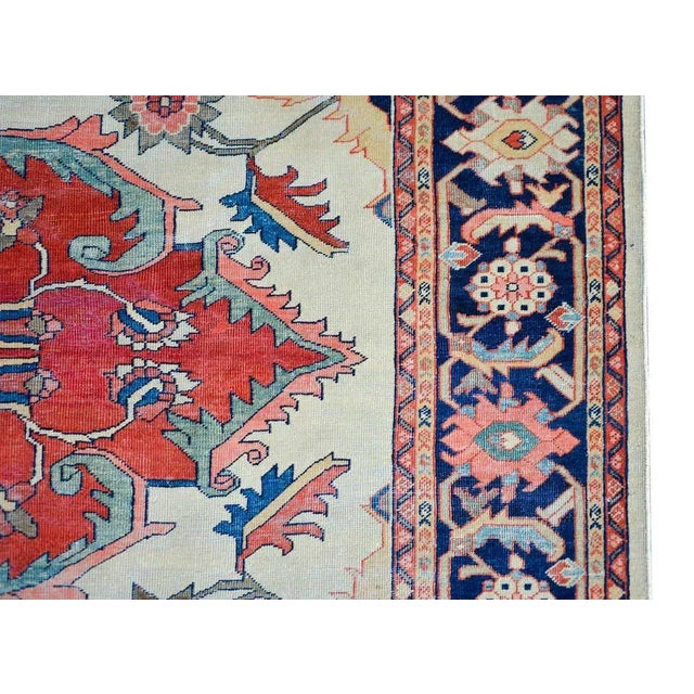 Textile Late 19th Century Persian Sultanabad Rug For Sale - Image 7 of 12