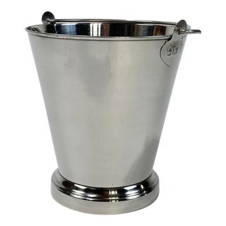 Vintage English 9l Dairy Stainless Steel Bucket For Sale