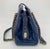 Chanel Blue Glazed Calfskin Quilted Tote Bag in very good condition. Blue glazed quilted calfskin leather trimmed with...