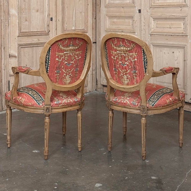 Wood Set of 8 French Louis XVI Fruitwood Dining Chairs Includes 2 Armchairs For Sale - Image 7 of 18