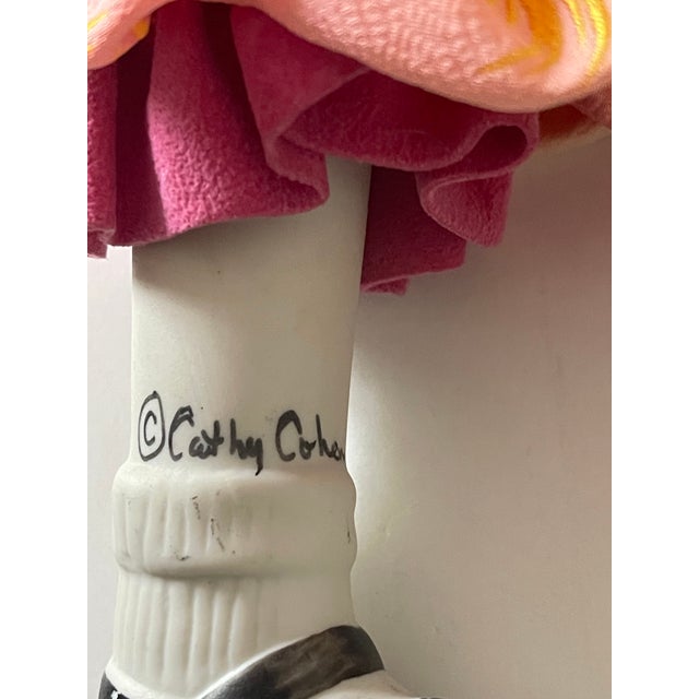 3 Vintage Artist Handmade Porcelain Dolls Signed Cathy Cohen For Sale - Image 9 of 12