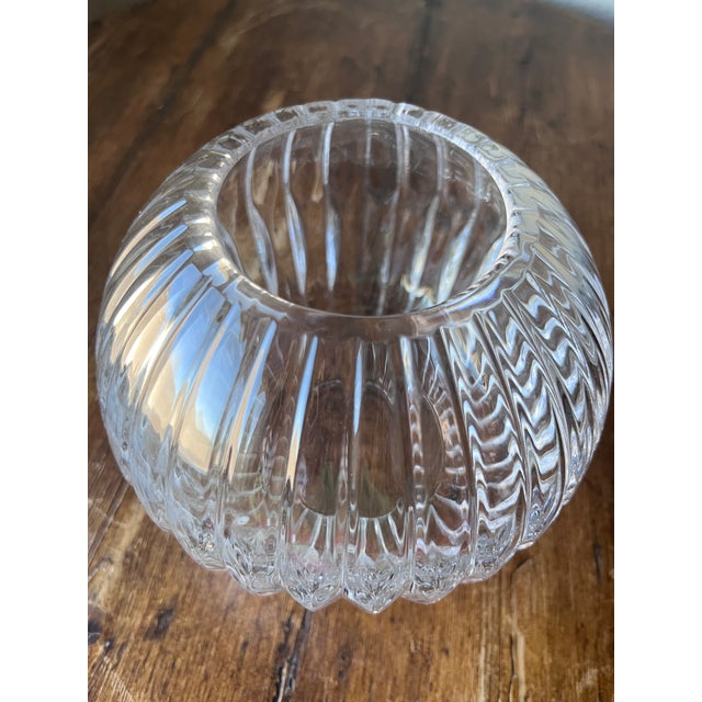 Transparent Mikasa Parklane Pattern Rose Bowl 5.5” For Sale - Image 8 of 9