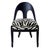 Mid-Century Ebonized Vintage Spoon Chair Upholstered in Schumacher Fabric For Sale - Image 10 of 10