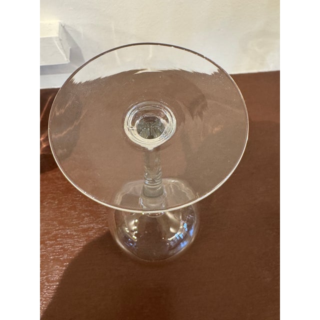 Beautiful vintage Italian coupe (or aperitivo or digestivo) glasses with gold detailing. Set of 7. There are no makers...