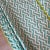2010s Palm Beach Style Custom Turquoise and Chartreuse Green Quadrille Aga Linen Roman Shade For Sale - Image 5 of 10