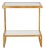 Murray Mirror Top Accent Table in Gold & White For Sale