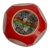 Vintage Faceted Murano Millefiori Double-Overlay Art Glass Paperweight For Sale
