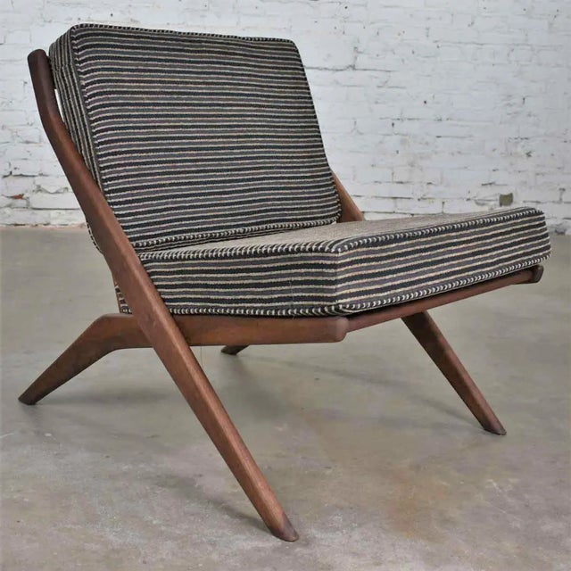 Mid 20th Century Scandinavian Modern Scissor Lounge Chair by Folke Ohlsson for Dux For Sale - Image 12 of 12